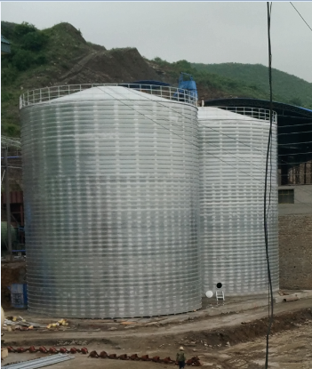 洛川粮食钢板仓的安装全过程不用热焊接